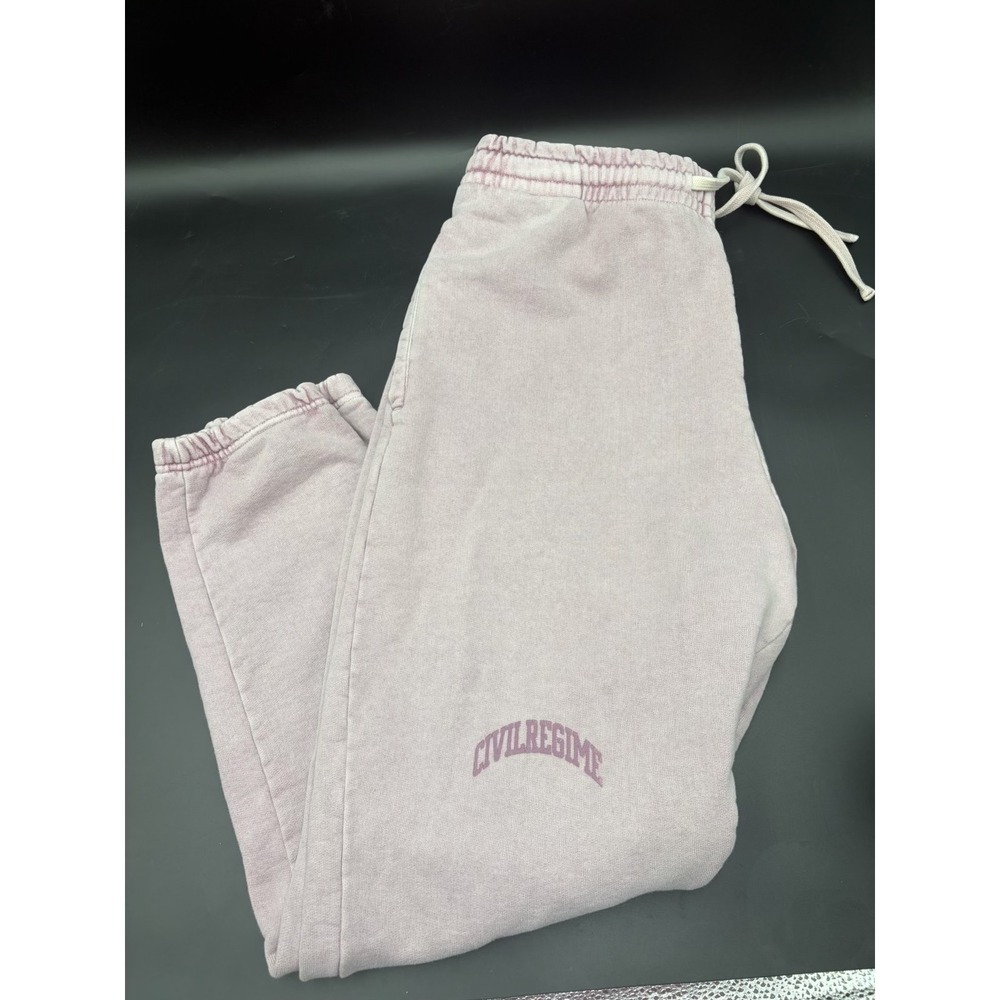 Civil Regime Womens Jogger Sweatpants Washed Lavender Cotton 2XL